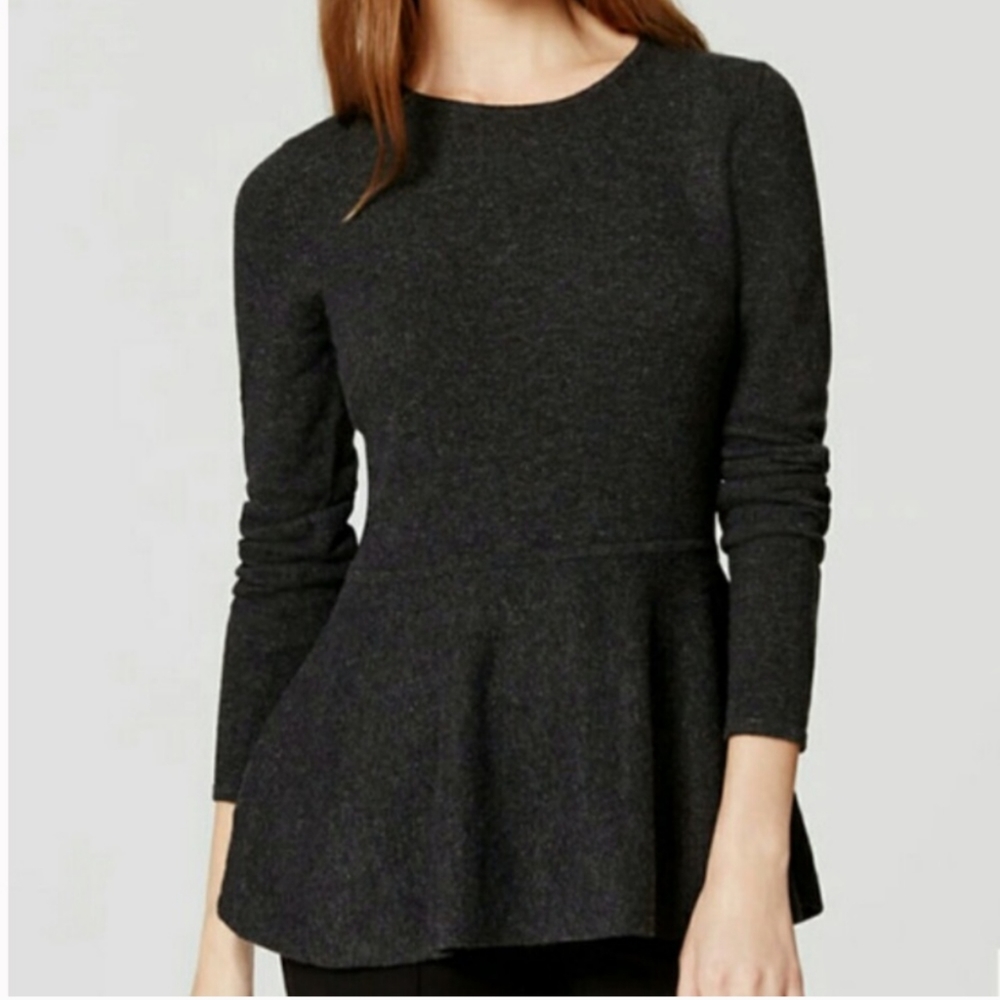 100% Cashmere Saks‎ Fifth Avenue puplum sweater size SP